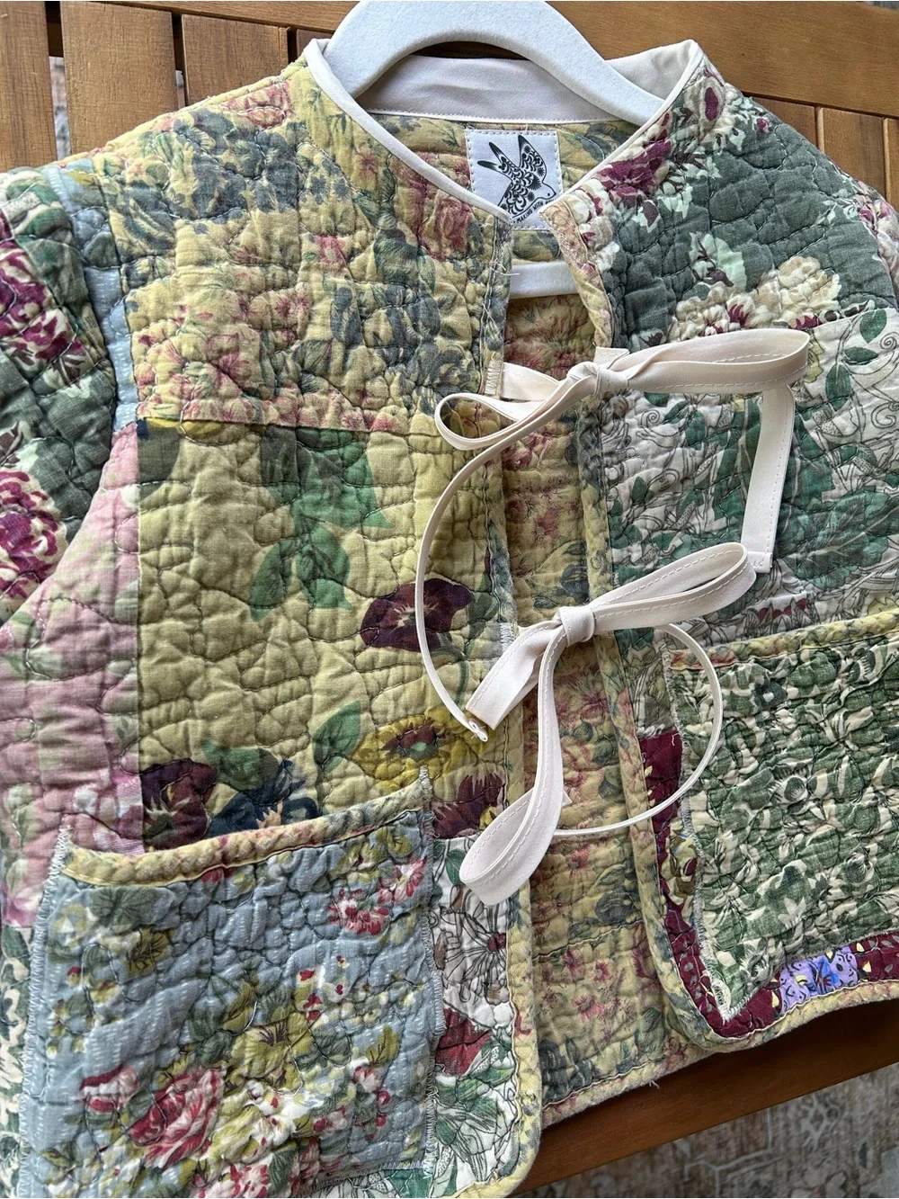 Quilted Floral Quilt Patchwork Kids Jacket - fall